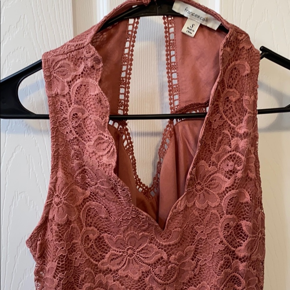 Dusty rose lace dress. - Picture 3 of 7